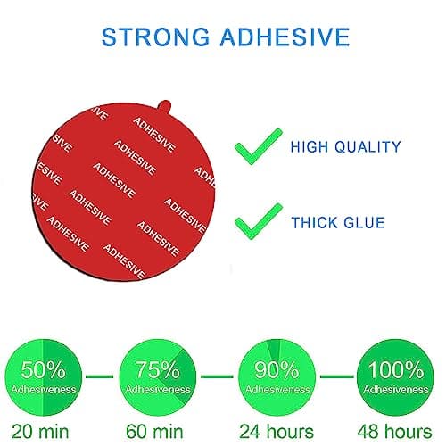 D.SKING 8 Pack 2.76"(70mm) Very High Bond Sticky Adhesive Replacement,Circle Double Sided Pads Gule for Dashboard/Windshield Suction Cup Phone Holder Car DVR Home Suction Hooks GPS Navigation — view 2