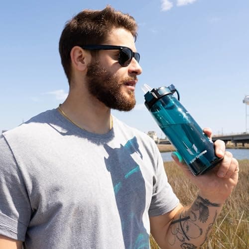 Sparrow Water Bottle with Straw - Tritan Plastic Drinks Bottles - 500ml — view 5