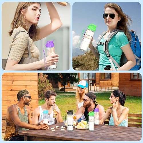 20 Pack Plastic Water Bottles Bulk, 500ml Sports Drink Bottles for Kids — view 6