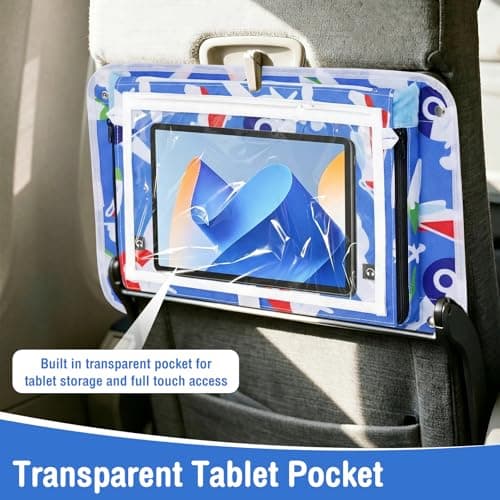Anihet Kids Tray Table Cover, Foldable Airplane Travel Tray Cover with Clear Pocket, Universal Airplane Must Haves Travel Essential for Plane, Train, High Chair(Plane) — view 4