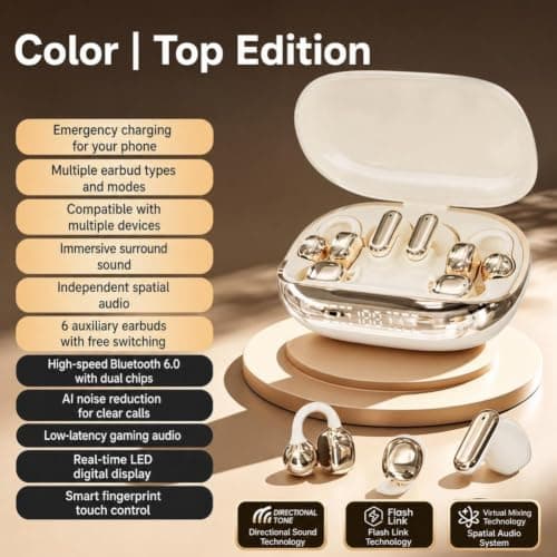 3-in-1 Bluetooth Wireless Earbuds with Chargeable Power Bank Case — view 2