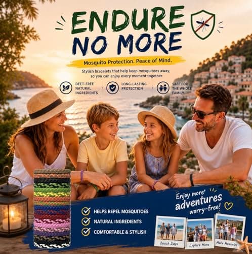 PR0TEX 18 Pack Insect Repellent Bracelet, Adjustable Leather Deet-Free Wrist Bands, Powerful Effective Protection, Mosquito Repellent Bracelets for Adults & Kids, Resealable Packaging — view 2