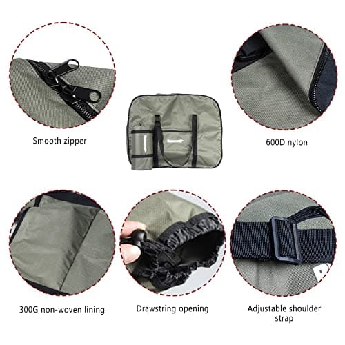 CamGo 20 Inch Folding Bike Bag - Wear-Resistant Bicycle Travel Case Outdoors Bike Transport Bag for Cars Train Air Travel (Army Green, 20 inch) — view 5