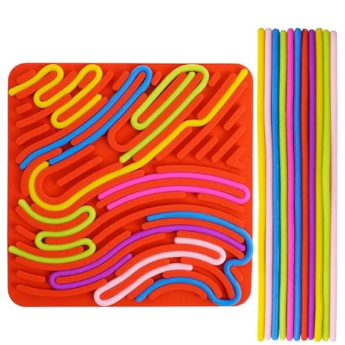 Sensory Activity Board,Adhd Toys for Kids 5.7inch with 11Strings&Travel Bag