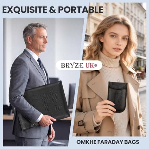 Faraday Bag 5 Pack, Anti-Tracking & RFID Blocking Pouch, Water-Resistant Signal Blocker for Phones & Car Keys & Tablets & Laptops, EMP Bag for Data Security, Travel Protection & Privacy Shield — view 6