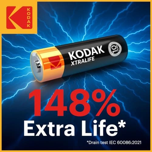 KODAK AA Alkaline Batteries (60 Pack) Double A Battery, LR6 1.5V — view 2