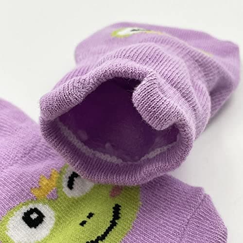 FedMois 5 Pairs Baby Kids Anti-slip Socks Cotton non skid Ankle Socks Animals, Panda, 1-3 Years — view 5