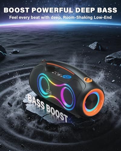 Portable Bluetooth Speakers Wireless, 200W PEAK Outdoor Speaker w/2.0 Bass — view 3