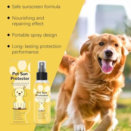 Pet Sun Protector, Dog Sunscreen Spray SPF 30, Pets Moisturizing Sunblock, Hydrating, Non-Greasy Formula, with V Itamin E and Olive Oil, No Zinc Oxide Safe for All Dogs and Cats — view 3