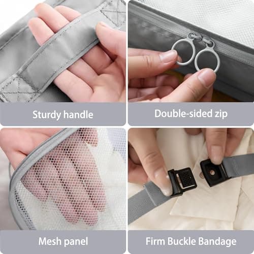 Packing Cubes for Suitcases, MOFELON 9 PCS Packing Cubes for Backpack,Luggage Suitcase Organiser Bags, Travel Essentials Bag for Clothes Shoes,Travel Accessories -GREY — view 5
