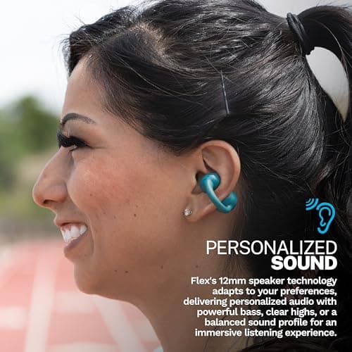 JLab Flex Open Ear Earbuds - Bluetooth Multipoint, Teal — view 2