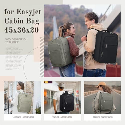 RuoSien Easyjet Cabin Bag 45 x 36 x 20 Underseat Travel Backpack — view 2
