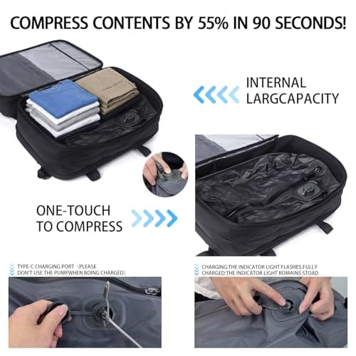Vacuum Backpack Travel Bag: Vacuum Rucksack with Built-in Pump Expandable — view 2