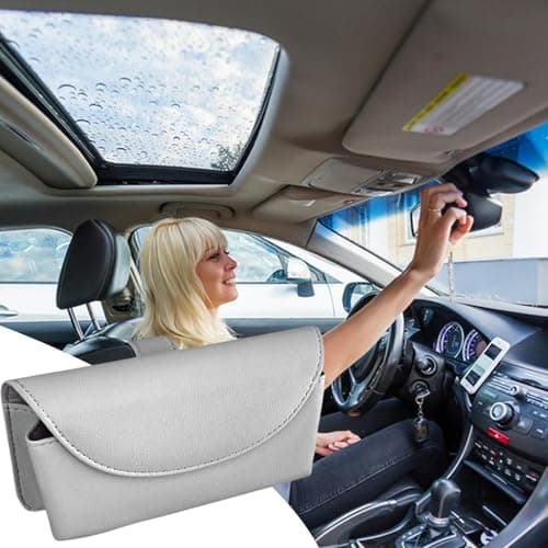 Visor Glasses Holder - Magnetic Glasses Storage | Car Interior Sunglass Clip Organizer with Spill-Proof Magnetic Case, Secure Eyewear Box for Truck, Vehicle Travel, Commute, Road Trips, Dashboard Use — view 5