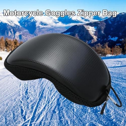 Ski Goggle Case Pu Compact Lightweight Rainproof Zipper Bag — view 3