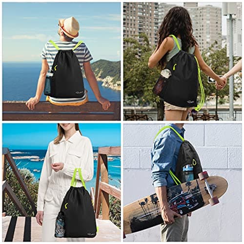RYACO Waterproof Drawstring Backpack, Swimming Sports Gym Bag — view 6