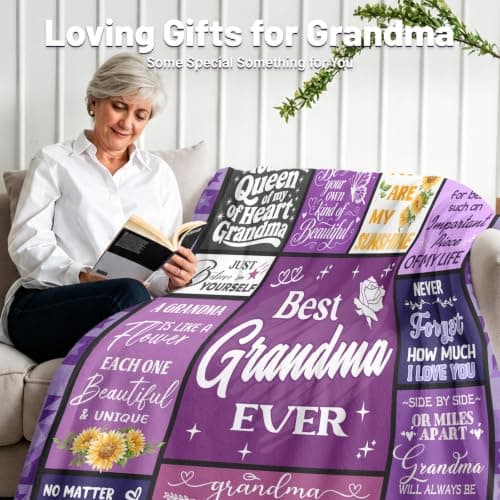 CSSGUOTOU Grandma Gifts, Gifts for Grandma Throw Blanket 150x130cm — view 5