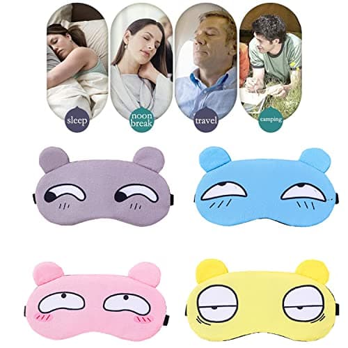 JCKD 4 Pack Daydream Sleep Eye Masks, Universal Cute & Soft Fluffy Travel Resting Eye Masks, Disney Daydream Masks — view 3