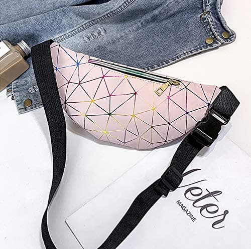 Estwell Bum Waist Bag Festival Fanny Pack 3 Zip Pockets Fashion Waterproof PU Leather Waist Pouch Travel Holiday Waist Pack for Women Ladies Girls — view 3