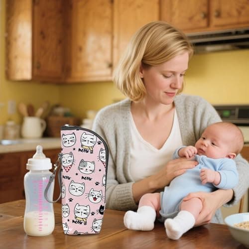 Bottle Sleeve Cooler, 3.15 Inch Insulated Water Bottle Sleeve with Travel Drink Holder, Keeps Drinks Cold for Summer, Daycare, Picnic, Camping, Beach Trip, Lightweight Neoprene — view 3