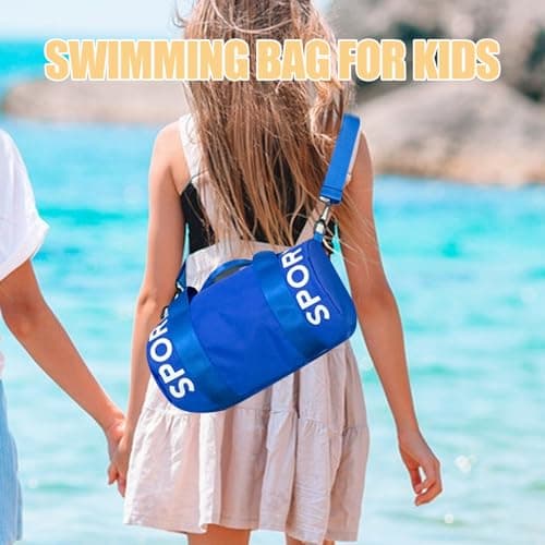Kids Swimming Bag - Kid's Travel Duffel, Toddler Beach Weekender Bag | Travel Shoulder Swim Duffel, Large Capacity Overnight Tote for Sports Trips Camping School Vacations Outdoor Activities — view 5