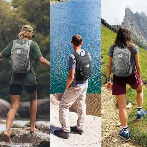 SKYSPER 15L Hiking Backpack Lightweight Foldable Daypack with Chest Strap Small Travel Rucksack for Women Men Packable Folding Bagpack for Travelling — view 6