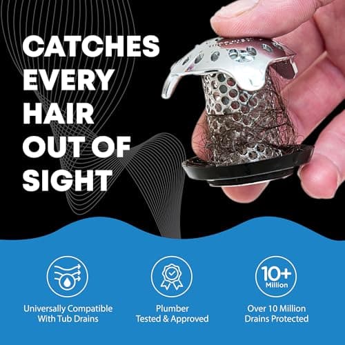 TubShroom Bathtub Hair Drain Catcher Stainless Steel, Standard — view 2