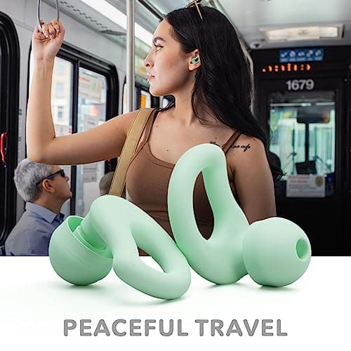 CURVD Everyday Earplugs – Ultra Soft, Customizable Sleep, Travel, Sensitivity, Noise Protection, for Sound Canceling Isolation, up to -30dB Reduction, NRR 15, Reusable and Sustainable (Mint) — view 5