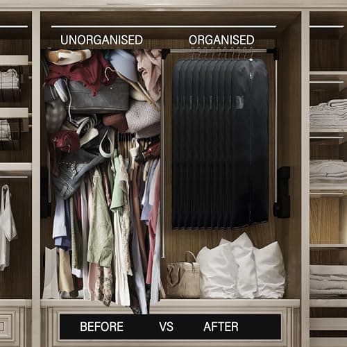 WEDCOVA UK Suit Bags for Men Women Clothes Covers Protector Bags Suit Covers Garment Bags (3, Black) — view 4