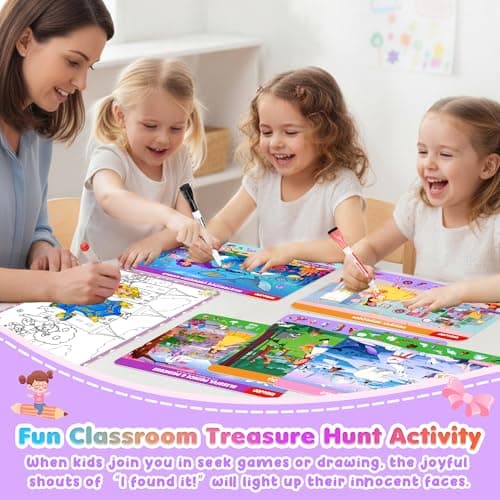 BBWOO 20 Themes Search and Find Books for Kids Ages 3-5, Princess Educational Seek Game, Travel Games Toys for Car Airplane, Preschool Learning Road Trip Activities for Kids Games Ages 4-8 — view 6