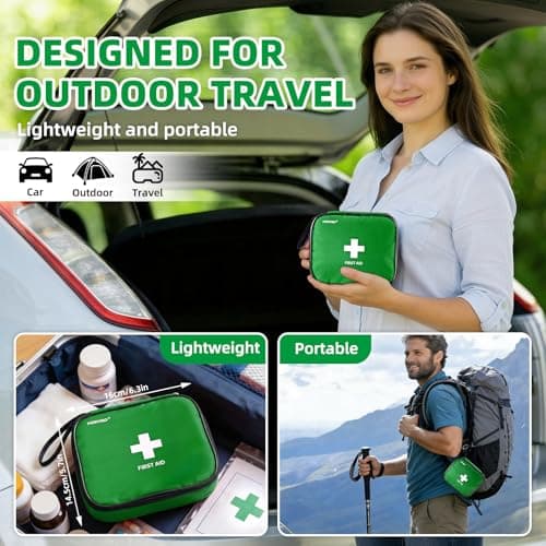 HONYAO 125 Pcs First Aid Kit Waterproof, Portable Survival Kits, Emergency Compact First Aid Bag - Safety Essentials for Travel Camping Car Home Outdoor Workplace Kids Hiking Motorbike Cycling — view 5