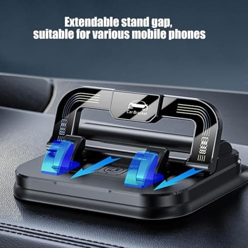Car Mount - 360° Rotation Adjustable Suction Base, Non-Slip Phone Holder, Sturdy Stand Rack | Modern Design Universal Car Phone Holder For Family Travel Driving Automotive Vehicle Indoor Use — view 5