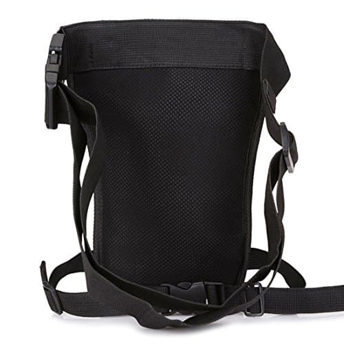 Xieben Nylon Drop Leg Bag for Men Women Motorcycle Bike Hip Bum Belt Waist Fanny Pack Travel Outdoor Camping Tactical Hiking Cycling Crossbody Shoulder Pouch Black — view 4