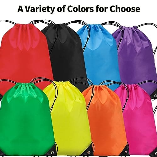 JFmall Drawstring Bags, Swim Bag PE bags for kids Waterproof Swimming Sports Back Pack Drawstring Gym Bag Suitable for School Beach Travel — view 6