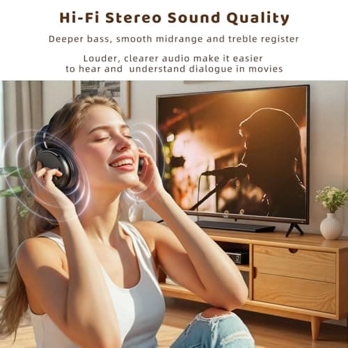 Holdsound Wireless Headphones for TV Watching,Plug and Play — view 4