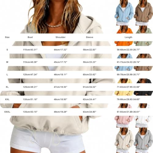 Half Zip Hoodie Oversized Women UK Drawstring Hood Kangaroo Pocket Quarter Zip Casual Pullover Loungewear Long Sleeve Soft Hooded Top for Daily Walking Camping Weekend Light Green — view 3