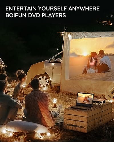 Boifun 16.9'' Portable DVD Player with 14.1'' Large HD Swivel Screen, 6 Hrs Battery Life, Support FM/USB/SD Card/Sync TV and Multiple Disc Formats, No Region Restrict, High Volume, Classic Black — view 6