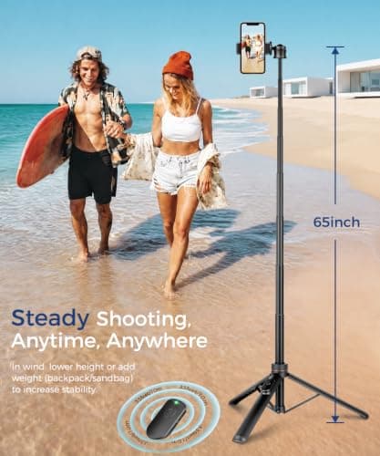 JOILCAN 65" Selfie Stick Tripod for iPhone, Compact Tripod for Pocket 4/3 — view 2
