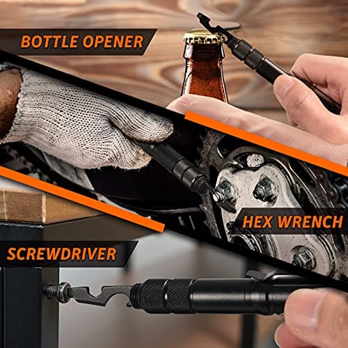 BIIB Gifts for Men, 7 in 1 Multi Tool Pen with LED, Gifts for Him Dad Gifts — view 3