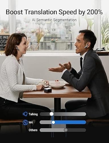 Timekettle W4 Translation Earbuds,for Global Business & Relationships,Bone-Voiceprint Sensor for Clear Voice in Noise, AI Auto-Correction,Protected Privacy with GDPR,Instant Setup via iOS/Android APP — view 4