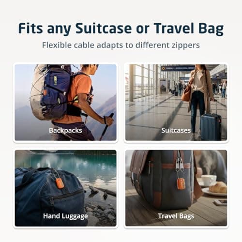 1-Pack TSA Approved Travel Combination Cable Luggage Locks for Suitcases & Backpacks | TSA Lock | Luggage Lock | Black — view 6