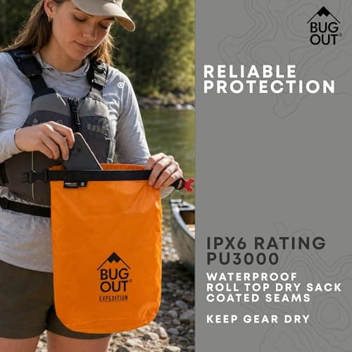 BUG OUT 5L Ultralight Dry Bag, Cordura Ripstop Nylon with Emergency Whistle — view 3