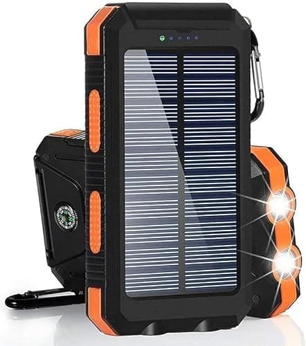 xxsmile Solar Power Bank 20000mAh, Waterproof USB-C External Battery