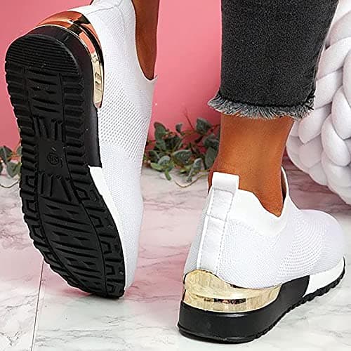 Womens Sneakers Non Slip Work Orthopedic Shoes Women Lightweight Fashion Breathable Tennis Trainers Athletic Shopping Travel Walking Shoes Arch Support Comfort Wide Fit Closed Toe Mesh — view 6