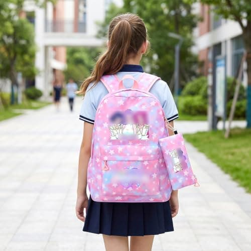 Alaiyaky Colorful 3Pcs School Bags Set (Pink) — view 5