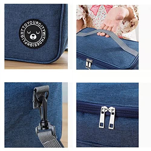 12.7L Large Family Picnic Cooler Bag Thermal Lunch Bag Cooling Bag for Work Beach Picnic Camping Keep Food Warm or Cold Insulated Cooling bag for Camping,BBQ,Family,Car and Outdoor Activities (blue) — view 3