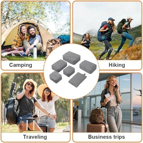 Rechory Compression Packing Cube - Stain-Resistant Storage Pouch - Travel Bags Organizer for Luggage | for Men Women Boys Youth Teens Wife Clothing Shoes Pants Socks Underwear — view 5