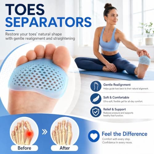 4PCS Breathable Metatarsal Pads for Women and Men,Forefoot Pads for Walking — view 4