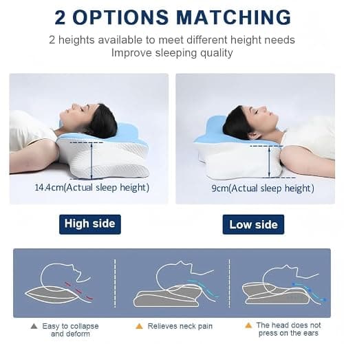AmzHandler Neck Pillow, Memory Foam Pillow for Neck Support and Pain Relief — view 4