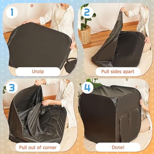 Sensory Tent, Pop-Up Tent for Kids, Blackout tent | Calm Down Tent for Children to Play and Relax, Waterproof Collapsible with Side Window 35.5in*35.5in Help with Autism, SPD, Anxiety & Improve Focus — view 5